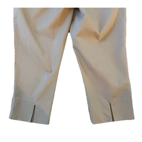 Isaac Mizrahi Live 24/7 Stretch Crop Pants Back Slit Hem Tan SZ 18W A351754 - Picture 5 of 11